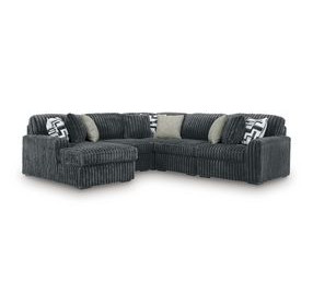 Midnight Madness Gunmetal 5 Piece Sectional with Chaise