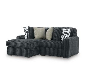 Midnight Madness Gunmetal 2 Piece Chaise Sectional