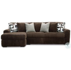 Midnight Madness Chocolate Brown 2 Piece Sectional Sofa with LAF Chaise