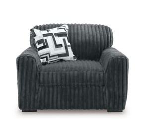 Midnight Madness Gunmetal Oversized Chair