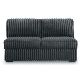 Midnight Madness Gunmetal Armless Loveseat