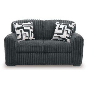 Midnight Madness Gunmetal Loveseat