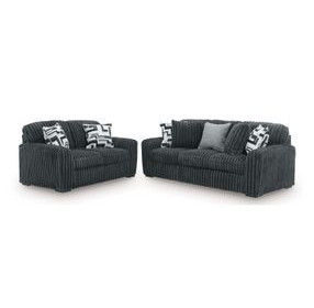 Midnight Madness Gunmetal Living Room Set