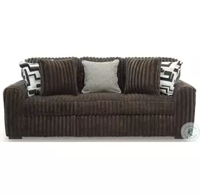 Midnight Madness Chocolate 98" Sofa