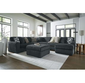 Midnight Madness Gunmetal 5 Piece Chaise Sectional