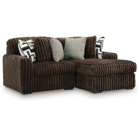 Midnight Madness Chocolate 2 Piece Modular Sectional with Chaise