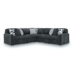 Midnight Madness Gunmetal 5 Piece Sectional