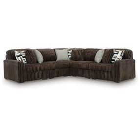 Midnight Madness Chocolate 5 Piece Modular Sectional