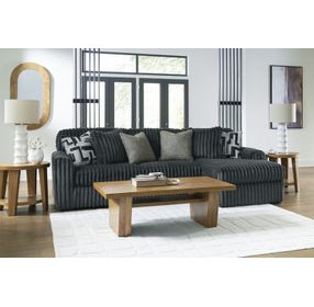Midnight Madness Gunmetal 3 Piece Sectional with Chaise