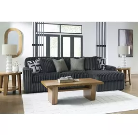 Midnight Madness Gunmetal 3 Piece Sectional with Chaise