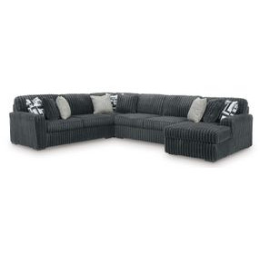 Midnight Madness Gunmetal 4 Piece Chaise Sectional