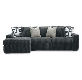 Midnight Madness Gunmetal 2 Piece Sectional Sofa Chaise