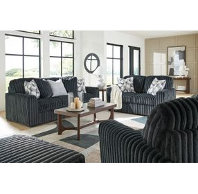 Midnight Madness Gunmetal Living Room Set