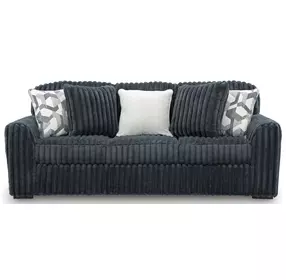 Midnight Madness Gunmetal 98" Sofa