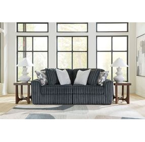 Midnight Madness Gunmetal 2 Piece Sectional Sofa