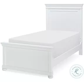Canterbury Natural White Twin Panel Bed