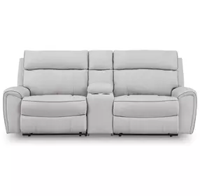 Grafton Pike Ash 3 Piece Modular Power Reclining Sectional with USB Charging and Storage Console