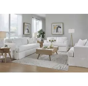 Sutton Snow White Living Room Set
