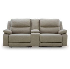 Bearmonte Pebble 3 Piece Modular Power Reclining Sectional with Console and USB Charging