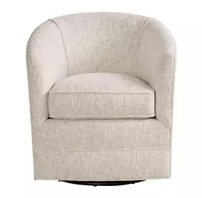 Harbor Beige Upholstered Swivel Accent Chair
