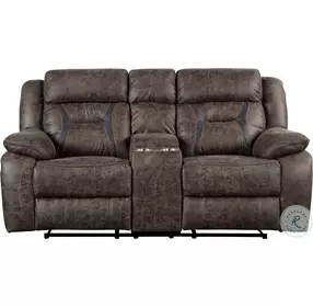 Madrona Dark Brown Double Reclining Loveseat