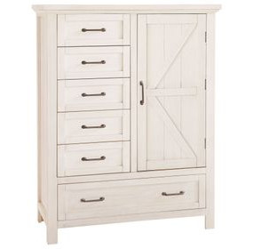 Westfield Brushed White 6 Drawer Chifferobe