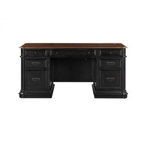 Roanoke Black 66" Executive Desk