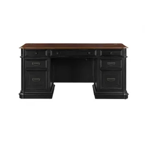Roanoke Black 66" Executive Desk