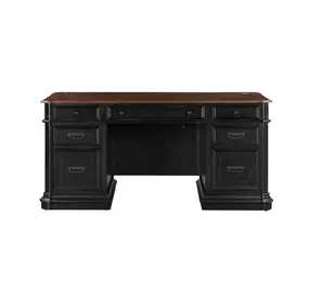 Roanoke Black 66" Executive Desk