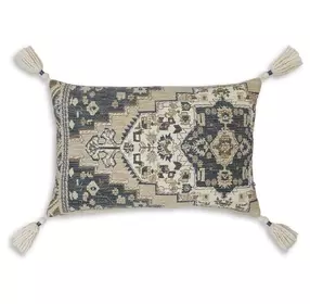Winbury Beige and Blue Accent Pillow