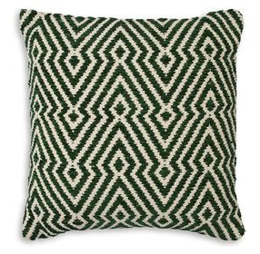 Digover White and Green Accent Pillow
