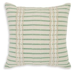 Rowton White and Green Accent Pillow