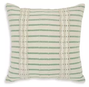 Rowton White and Green Accent Pillow