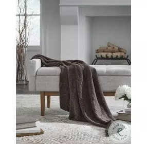 Anawood Brown Performance Fabric Throw Set of 3