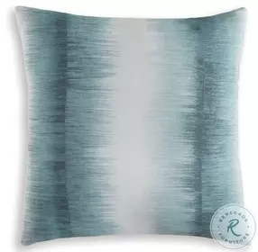 Elonwich Teal And White Performance Fabric Pillow Set of 4
