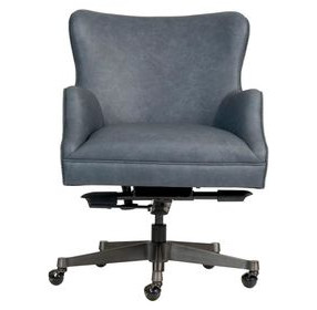 Blake Venetian Blue Leather Upholstered Executive Chair