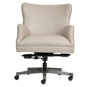 Blake Venetian Silver Leather Upholstered Executive Chair
