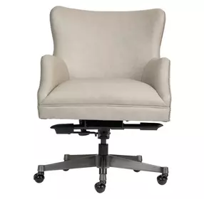Blake Venetian Silver Leather Upholstered Executive Chair