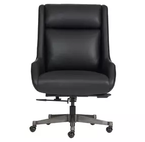 Cameron Ardent Onyx Leather Upholstered Executive Chair