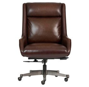 Cameron Burnished Umber Leather Upholstered Executive Chair