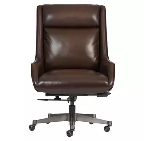 Cameron Burnished Umber Leather Upholstered Executive Chair