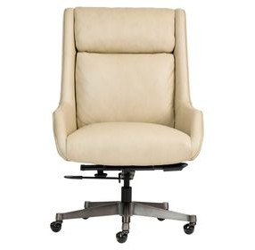 Cameron Luxe Ecru Leather Upholstered Executive Chair