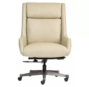 Cameron Luxe Ecru Leather Upholstered Executive Chair