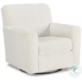 Herstow Ivory Swivel Glider Accent Chair