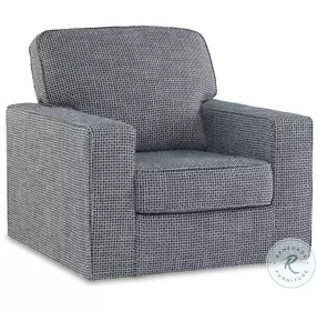 Olwenburg Denim Swivel Accent Chair