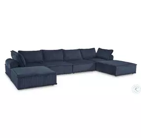 Bales Navy 6 Piece Modular Sectional