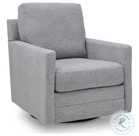 Freybourne Next Gen Nuvella Pewter Performance Fabric Swivel Accent Chair