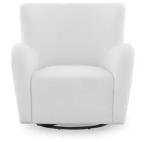 Rowenburg Cream Upholstered Swivel Glider Accent Chair