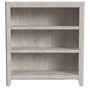 Carlson Washed Linen Bookcase with 3 Shelves