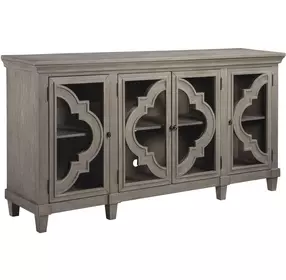 Fossil Ridge Distressed Gray Door Accent Cabinet